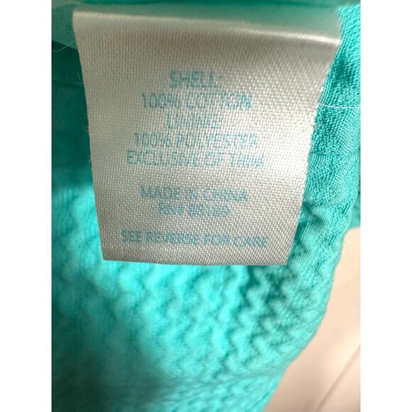 Lilly Pulitzer Pearl Shift Dress Size 00 Seaside Aqua &‎ Gold Metallic Preppy - Picture 11 of 12